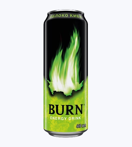 Напиток безалкогольный BURN Apple Kiwi сильногаз. ж/б 