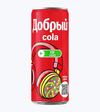 Напиток безалкогольный ДОБРЫЙ Кола с/газ ж/б 