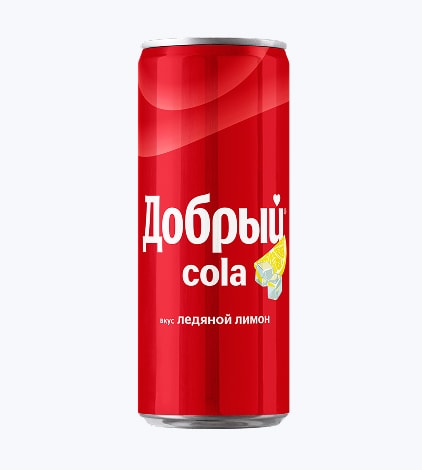 Напиток безалкогольный сильногазированный ароматизированный Добрый «Кола» со вкусом «Ледяной лимон» ж/б