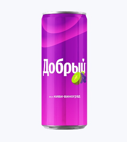 Напиток безалкогольный сильногазированный Добрый «Киви-Виноград» ж/б