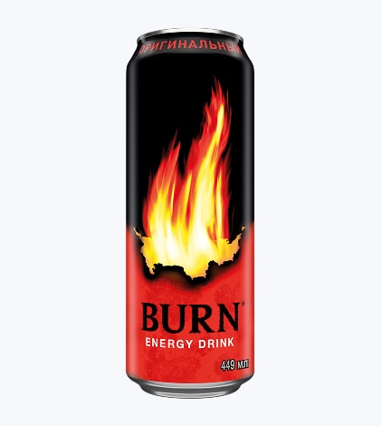 Напиток безалкогольный BURN энергет. сильногаз. ж/б 