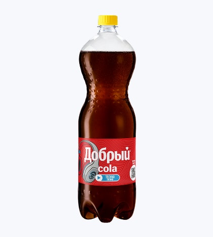 Напиток безалкогольный сильногразированный Добрый кола с низким содержанием сахара