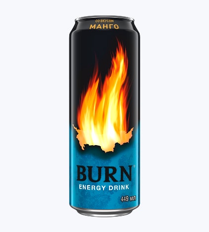 Напиток безалкогольный BURN МАНГО энер.с/газ.ж/б
